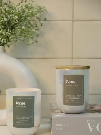 Our 'Kenzo Flower' and 'Bourbon Vanilla' holographic jars, looking beautiful together.