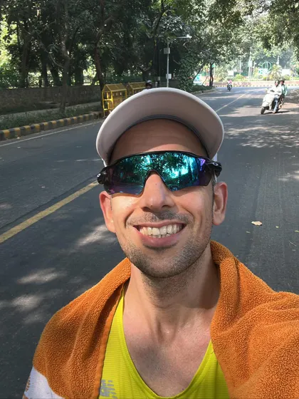 A happy selfie after a great run. Sometimes the plan changes, but we adapt and still get a quality workout in.
