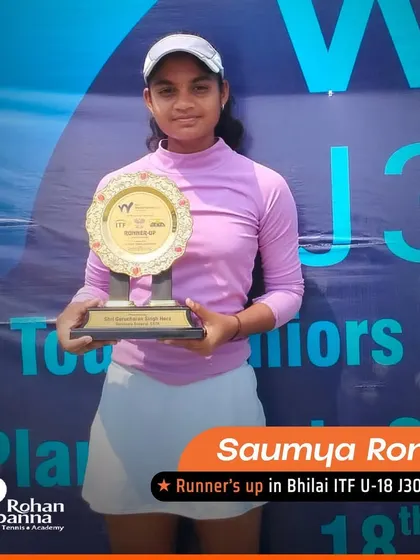 We are so proud of our student, Saumya Ronde, for her runner-up finish in the doubles category at the Bhilai ITF U-18 J30 tournament. A hearty congratulations on this wonderful achievement!