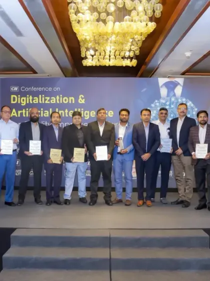 We organize and capture professional group photographs of award winners and honorees. This staged group photo from the CII conference ensures you have a polished record of the event's key participants.