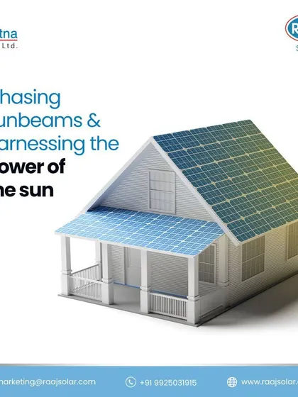 Chasing sunbeams and harnessing the power of the sun for your home. This image of a house with a full solar roof represents the dream of complete energy independence and sustainability.