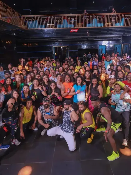 The full house at "The Boy's Zumba Master Class." Seeing this many people dancing together is the ultimate reward.