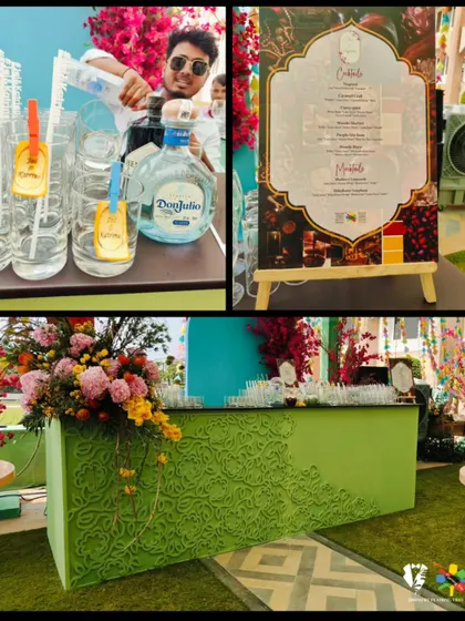 A collage from a magnificent wedding at the Taj Mahal Hotel, Delhi. We provided a premium bar service to match the iconic venue.