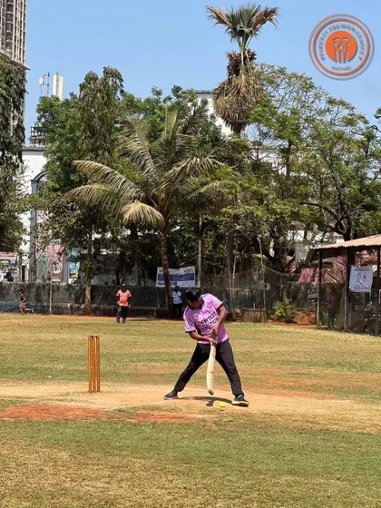 A batsman plays a defensive shot, showcasing the variety of skills on display at the PPL.