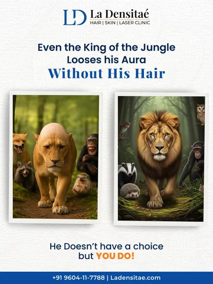 Even a lion without his mane feels incomplete. Hair is about confidence and personality. The lion doesn't have a choice, but you do. This post is a call to action to take the step towards bringing back your aura.