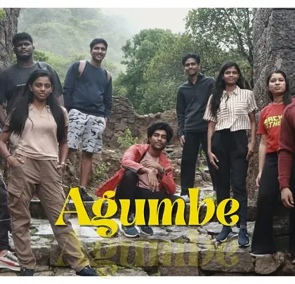 The Agumbe crew, ready for an adventure in the rainforest. Known as the 'Cherrapunji of the South', it's a paradise for nature lovers.