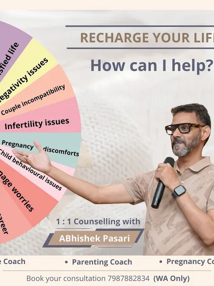 This wheel represents the many areas of life where I can help you find clarity and direction. Whether you are dealing with anxiety, relationship incompatibility, infertility issues, or teenage worries, my 1:1 counselling sessions are designed to provide practical solutions and help you recharge your life.