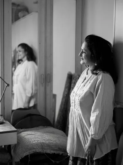 Another version of the mirror portrait, this time with a more contemplative expression. It shows how a small change can alter the mood of a photo.