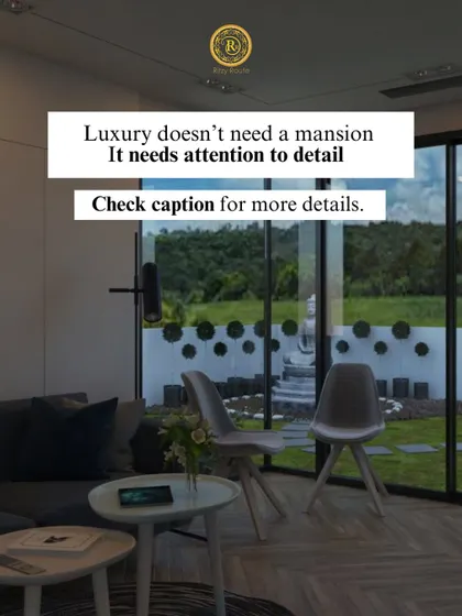 Luxury doesn't need a mansion; it needs attention to detail. This image comes with detailed tips on how we achieve a luxe vibe through quality materials, lighting, and curated decor.