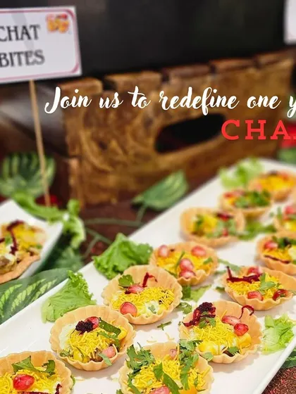 We are always looking for new ways to present classic dishes. These chaat bites are a perfect example of how we redefine traditional flavors for modern events.