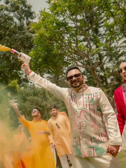 A burst of color and unrestrained joy marks the beginning of a Haldi ceremony. We capture the energy, the laughter, and the vibrant chaos of your pre-wedding rituals, turning them into dynamic, fun-filled memories that feel as lively as the day itself.