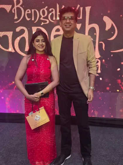 Standing with the incredible Vijay Prakash sir at the Bengaluru Ganesha Utsava. Sharing the stage with him is always a learning experience.
