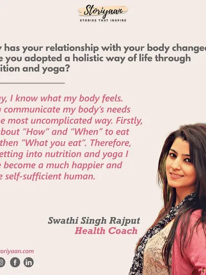 My relationship with my body has completely changed. I now understand its needs and can communicate with it, focusing on "how" and "when" to eat, not just "what" to eat.