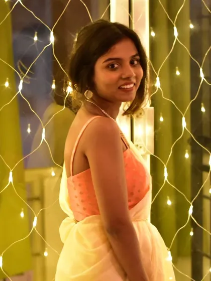 Another angle of my festive saree look.