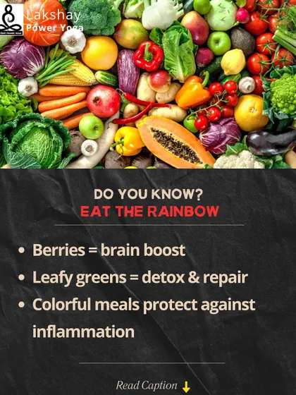 "Eat the Rainbow" is not just a saying; it's a scientific principle. Colorful meals rich in antioxidants protect your body from inflammation and keep your brain sharp.