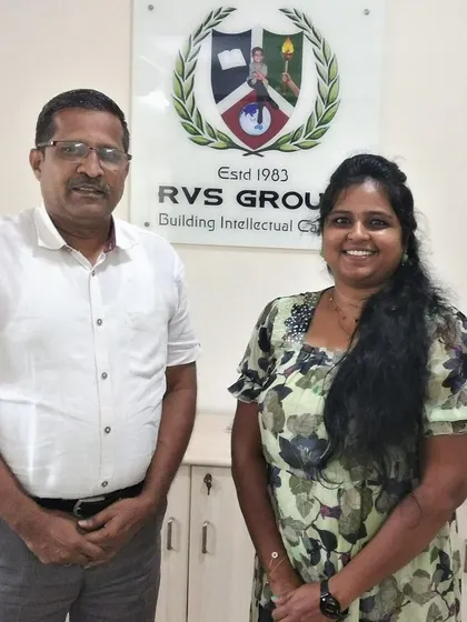With the Principal of RVS College of Arts and Science, Dr. Sivakumar, during my three day workshop on manuscript writing.