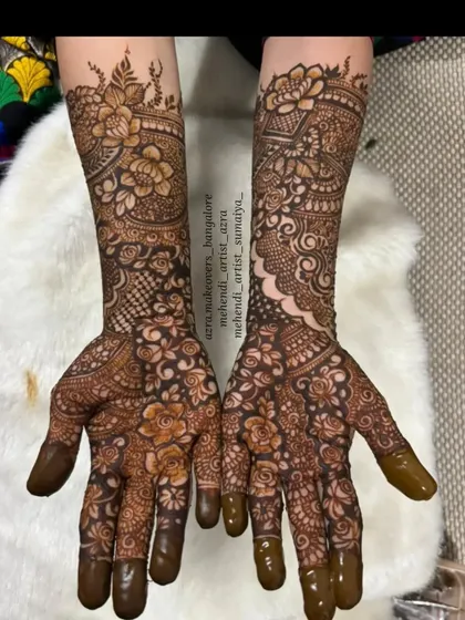 Another view of the heavy non-bridal design, showing the beautiful floral patterns and intricate details.