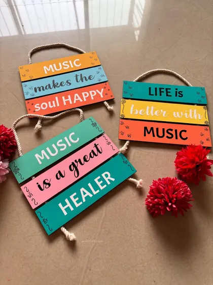 Music is a great healer. These decorative plaques are perfect for a studio, a creative corner, or as a gift for a musician.