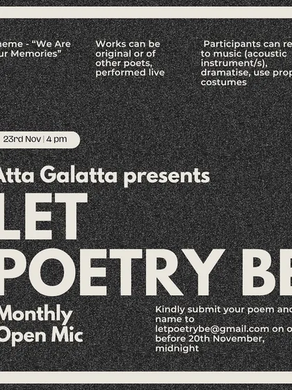 "We Are Our Memories". The theme for our November open mic, inviting poets to explore the connection between memory and identity through their verses.