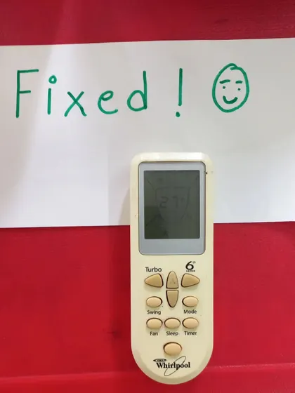 Fixed! This AC remote was brought back to life at one of our sessions. It's often the small, everyday items that make the biggest difference.