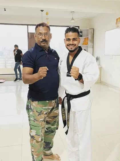 With Master Shakeel Ahmed, another respected figure in the martial arts community.