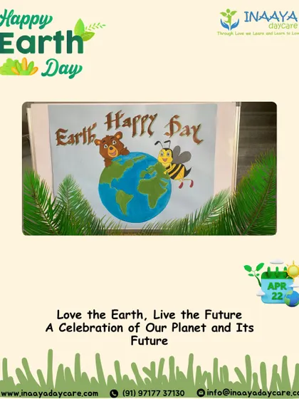 Happy Earth Day from Inaaya. Our little ones celebrated our planet with green-themed crafts and activities, making a promise to protect our beautiful world.