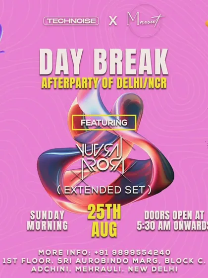 An extended set for a 'Day Break' afterparty. Starting at 6 a.m. for the troopers.