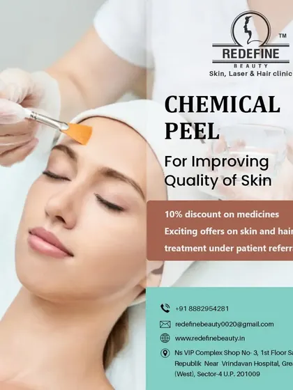 I use chemical peels to improve the overall quality of my clients' skin. This gentle exfoliating treatment reveals a fresh layer of skin, helping you achieve a natural, healthy radiance.