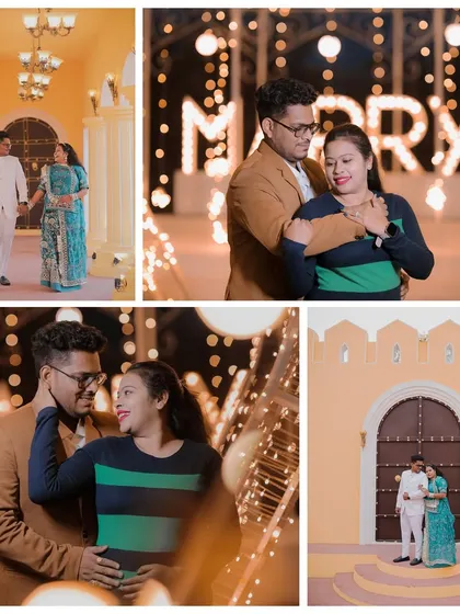 This collage shows the range of our indoor and outdoor sets, from brightly lit corridors and "Marry Me" signs to colorful Rajasthani-style architecture.