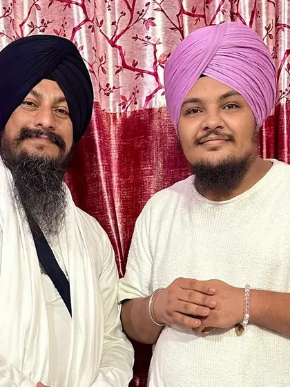 A picture with Bhai Saroop Singh Ji. His dedication to Gurbani Kirtan is a great source of inspiration for me as a musician.