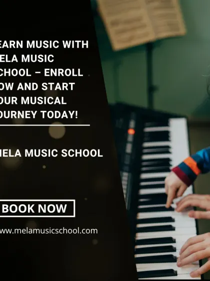 A teacher's hands guide a child's on the piano. I invite you to enroll now and start your musical journey with my expert guidance.