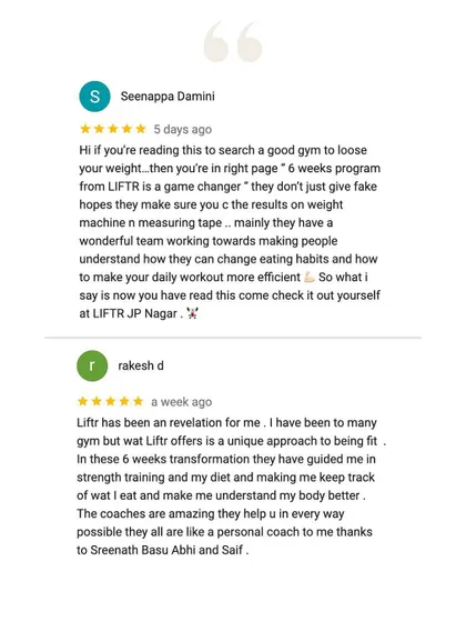 The couple's reviews praise our program as a "game changer" and a "revelation," highlighting our unique approach to getting fit.