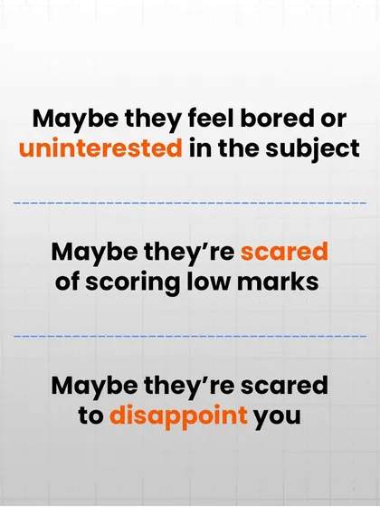 If your child is bored or scared of math, it's important to find the reason. Addressing the root of the problem is more effective than just focusing on the symptoms.