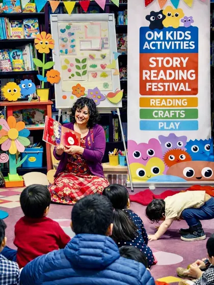 Here I am, lost in a magical story with my little explorers during our Story Reading Festival. We make reading an adventure with expressive narration, crafts, and play to build a lifelong love for books.