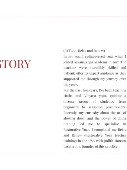 The story of one of our teachers, who rediscovered yoga in her 30s at Aayana and went on to specialize in Restorative Yoga.
