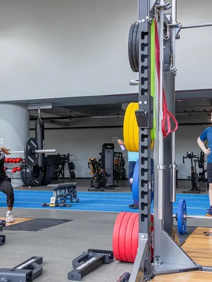 Trainees practice weightlifting movements like the front squat to prepare for their ASCC assessment.