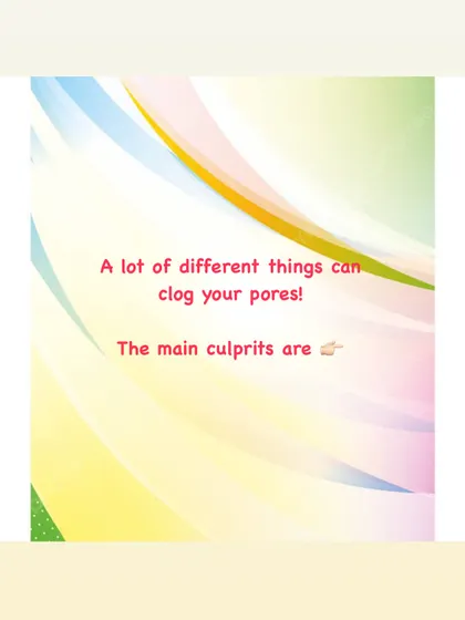 A lot of different things can clog your pores. The main culprits are a mix of internal and external factors.