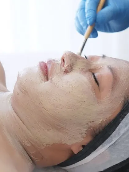 The application of the age-defying mask is a relaxing moment for the client. I ensure every part of the skin receives the benefits of the nutrient-rich formula.