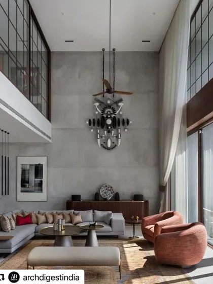This large kinetic sculpture, featured in Architectural Digest, was a commission for a home with soaring ceilings. The piece is composed of interlocking shapes and forms, designed to draw the eye upward and fill the grand space.