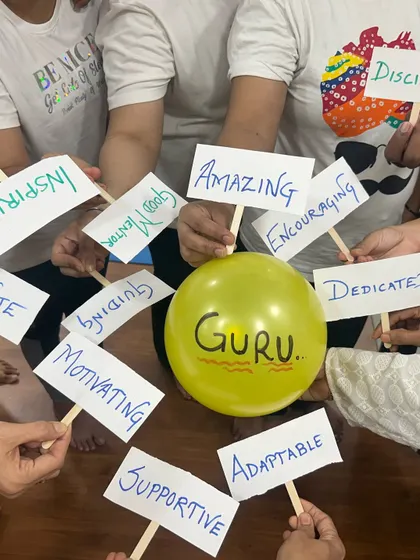 A beautiful gesture from my students on Guru Purnima, describing what a guru means to them. I am deeply grateful for my wonderful students.