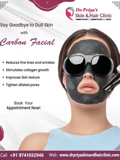 The Carbon Facial, or Carbon Peel, is a laser treatment that reduces fine lines, stimulates collagen, and tightens dilated pores. A layer of liquid carbon is applied to the skin, which penetrates the pores before being targeted by the laser.
