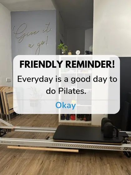 Friendly reminder: every day is a good day to do Pilates. Start your week with a workout that strengthens your body and calms your mind.