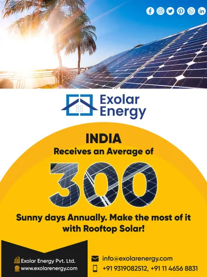 India receives an average of 300 sunny days annually. We help you make the most of this abundant natural resource with rooftop solar.