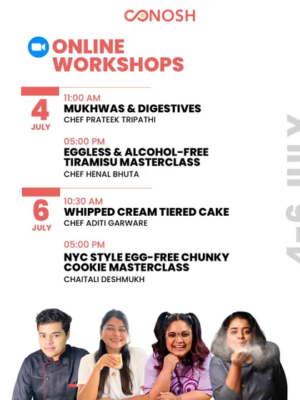 A July weekend schedule designed to level up your dessert game, with classes on tiramisu, tiered cakes, and NYC-style chunky cookies.