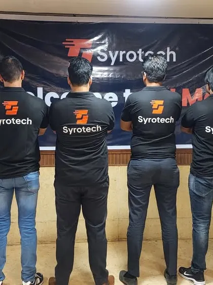 The back of our team's shirts says it all. We stand united as Syrotech, ready to support our partners.
