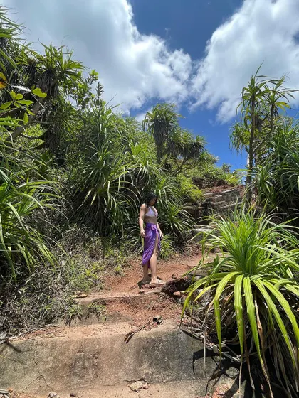 Exploring a beautiful, lush path on day one of my birthday trip. I love how getting out in nature feels like a walking meditation. It helps me clear my head and feel connected to the world around me.