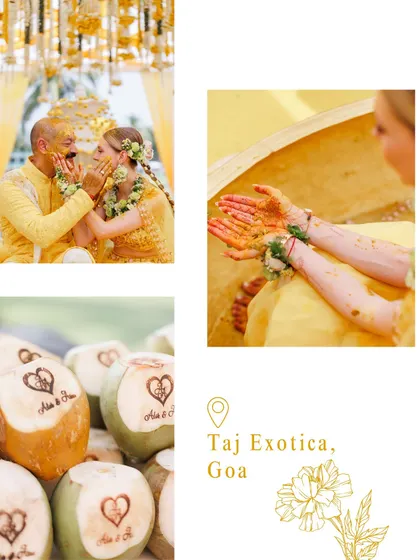 We even take care of the small, personalized details, like these custom coconuts for the guests. It's all part of creating a cohesive and memorable wedding experience.