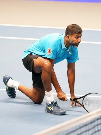 A low drop volley, a shot requiring immense skill and feel.