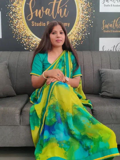 A moment of reflection in my studio. Every saree has a personality, and learning to drape it well is like having a conversation with it.
