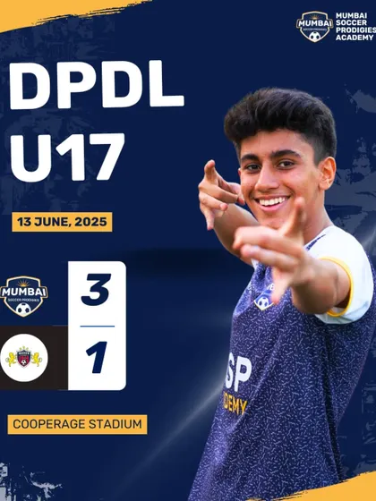 The official score graphic for our U17s' 3-1 win.